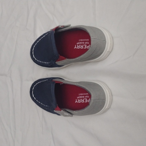 Sperry Salty Jr Washable Slip-On Sneaker Moccasin Toddler Sz 6M Blue Gray - Picture 3 of 10
